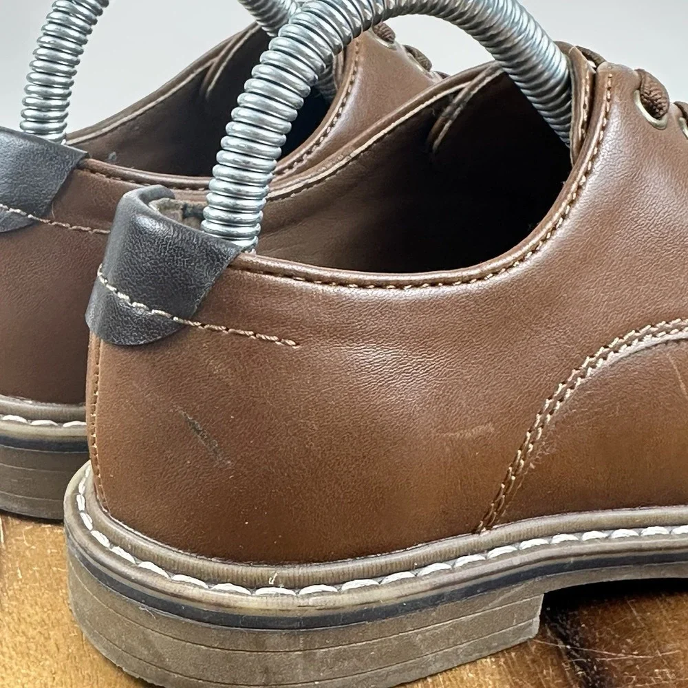 Little Kids Boys Nordstrom Jaxon Brown Faux Leather Dress Shoes Oxfords Size 13